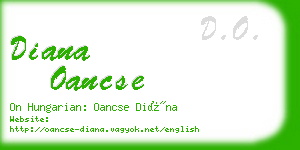 diana oancse business card